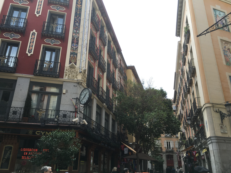 One of the many small streets of Madrid.